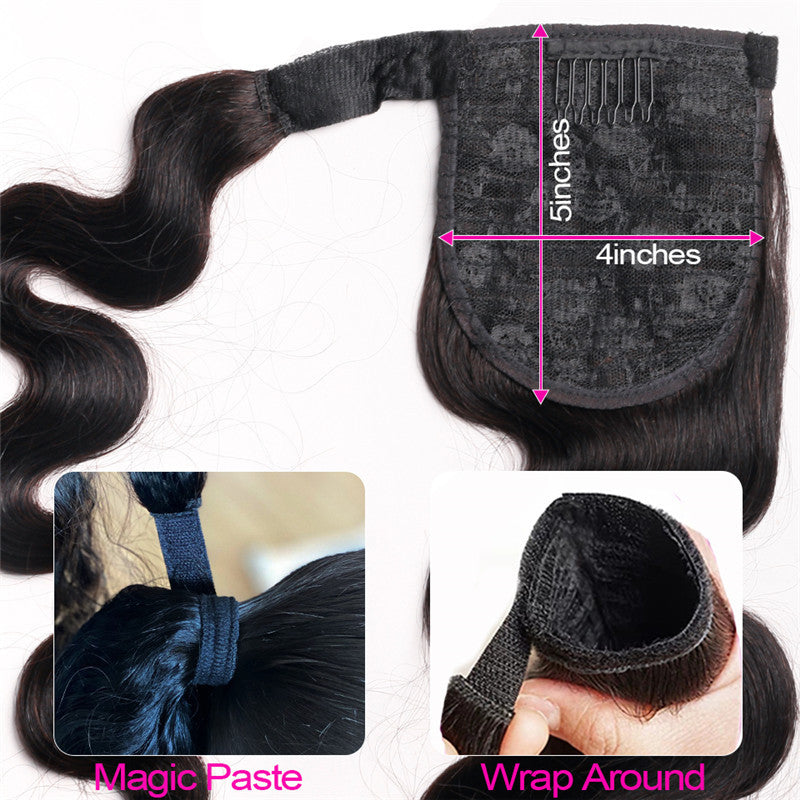 Wig Jurchen Human Bandage Bundled Ponytail Wig Jurchen Human Bandage Bundled Ponytail